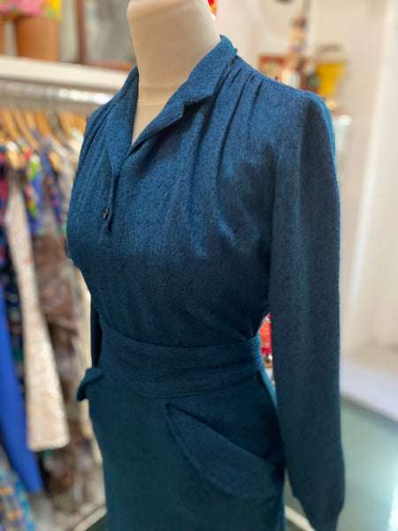 Abito 80s does 40s blu