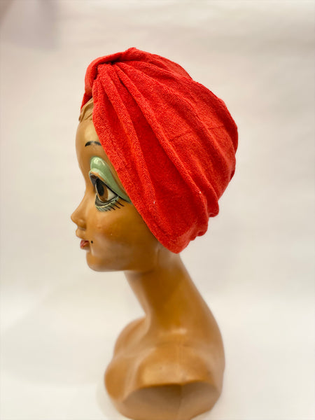 Turbante spugna rosso