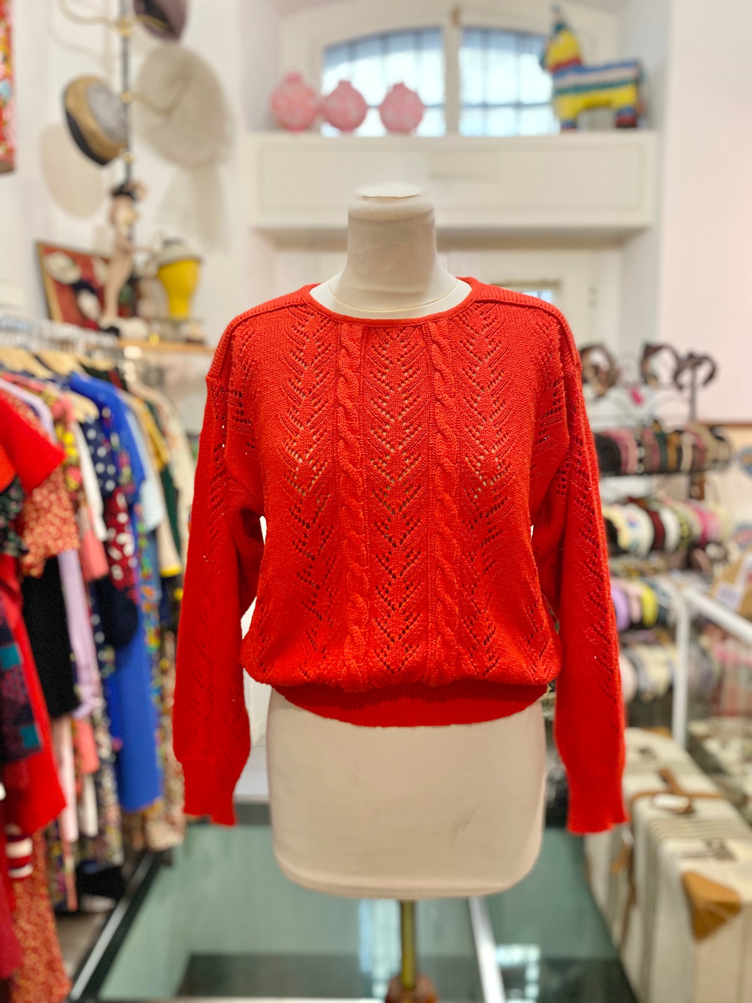 Maglioncino rosso cotone