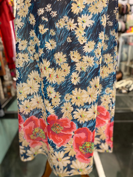 Abito 70s lungo a fiori