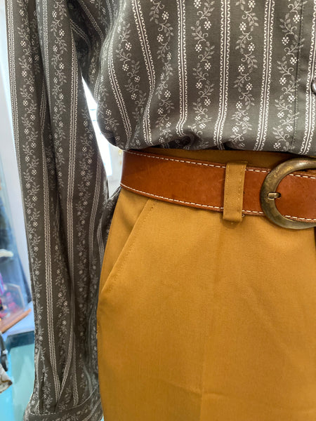 Pantaloni 70s senape