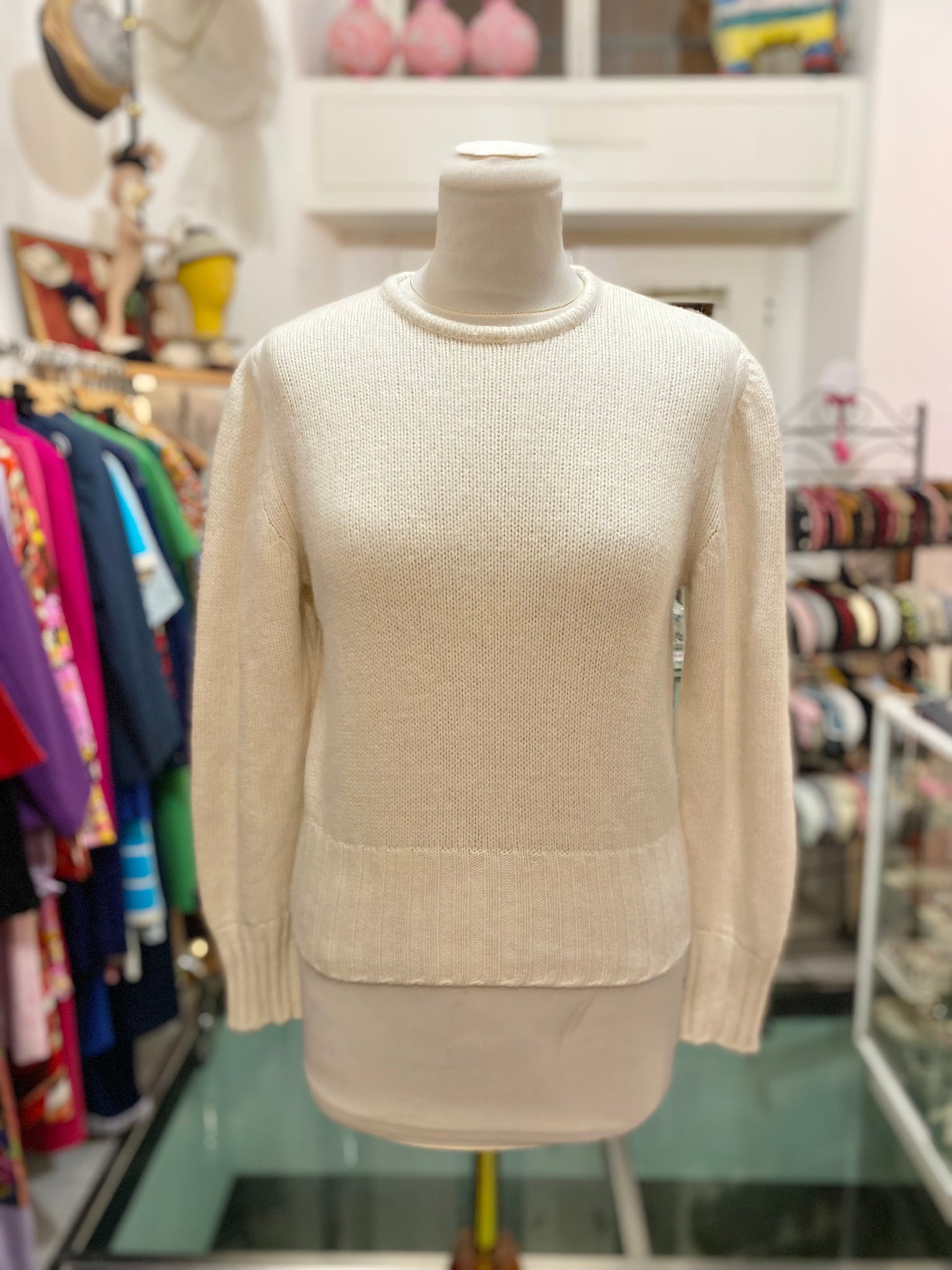 Maglioncino bianco con angora