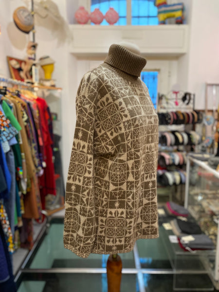 Maglione Benetton piastrelle beige