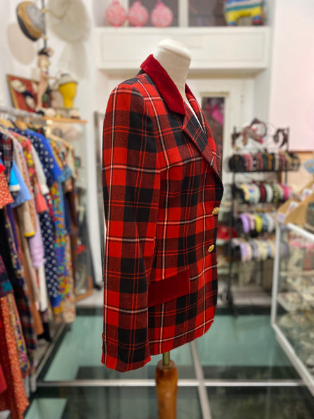 Giacca tartan rossa