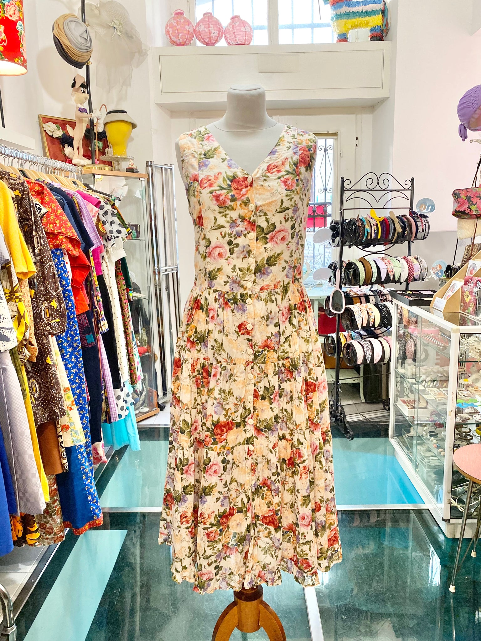 Abito 90s cotone fiori