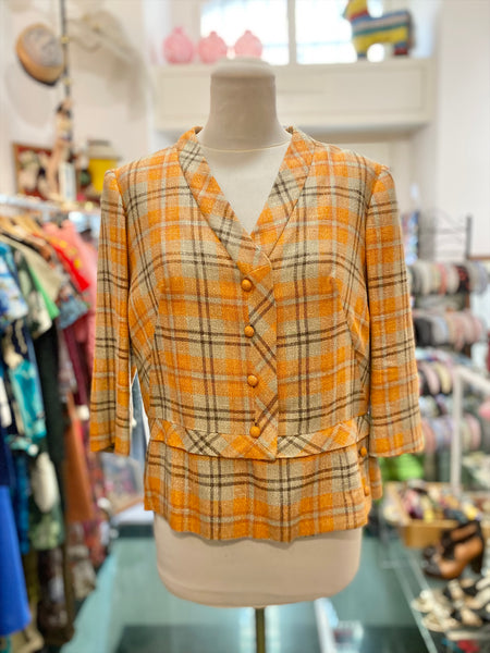 Giacca 50s scacchi arancio