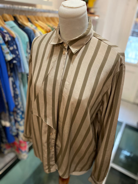 Camicia 80s tortora