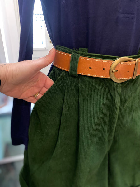 Bermuda 80s velluto verde