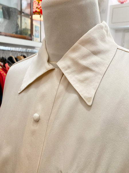 Camicia pura seta panna