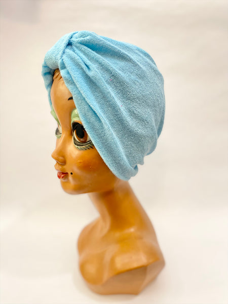 Turbante spugna celeste