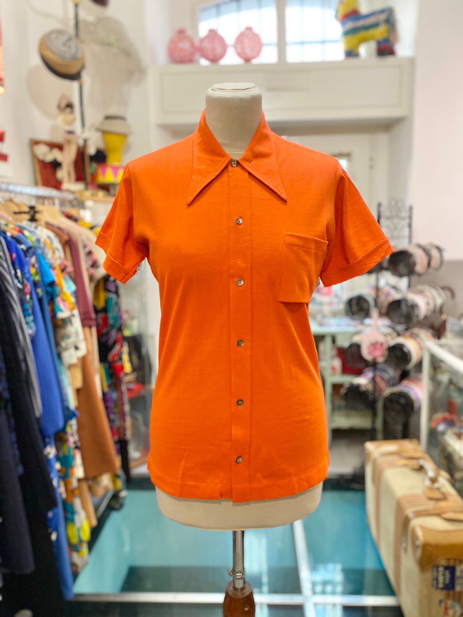 Camicia 70s arancione