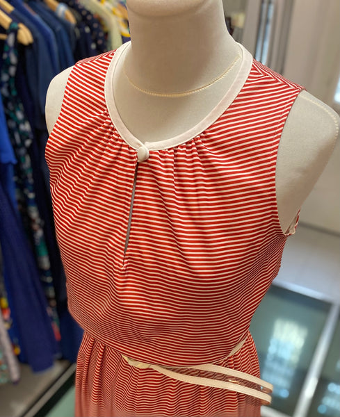 Abito 80s righe rosso bianco