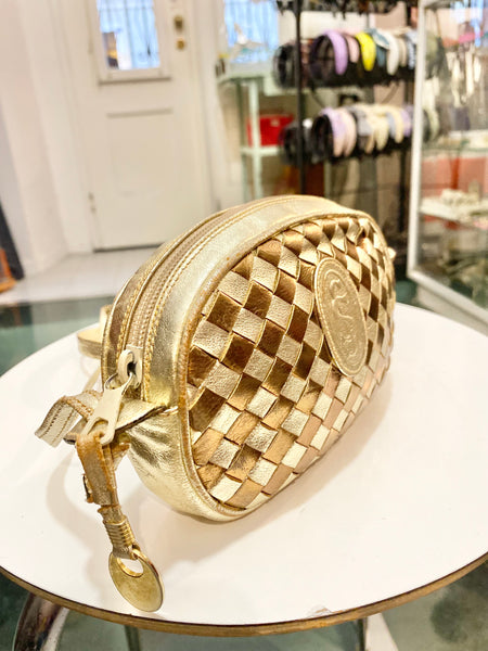 Mini borsetta pelle oro
