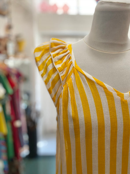 Abito 80s righe giallo