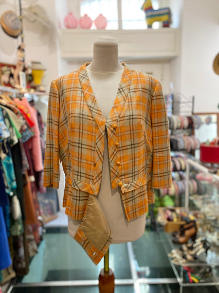 Giacca 50s scacchi arancio
