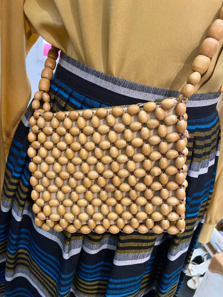 Borsetta perline legno