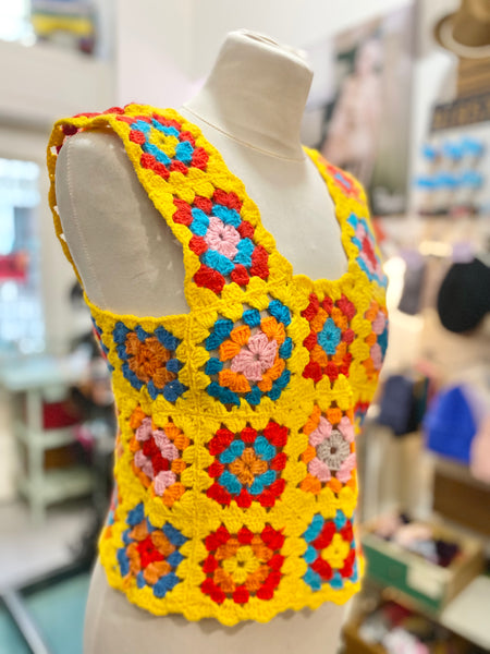 Gilet 70s granny square