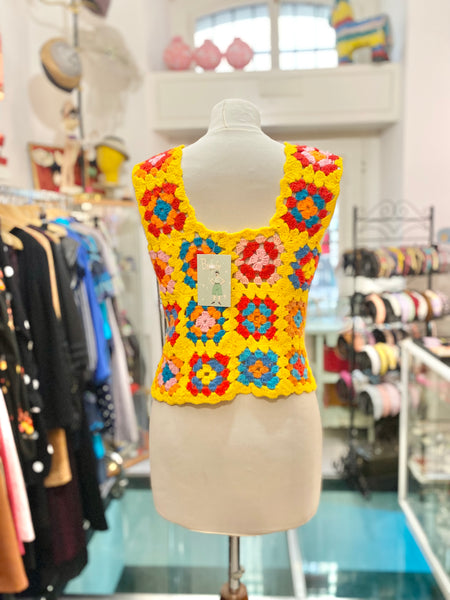 Gilet 70s granny square