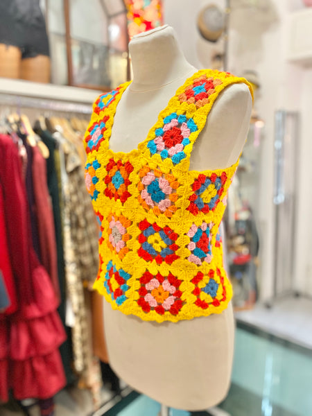 Gilet 70s granny square